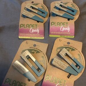 Goody Blue and Tan Hair Clips NEW